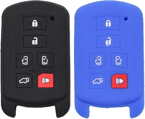 Funda protectora de goma para llavero inteligente con control remoto de goma, compatible con Toyota Sienna 2011 2012 2013 2014 2015 2016 2017 2018 disponible en Yaxa Peru