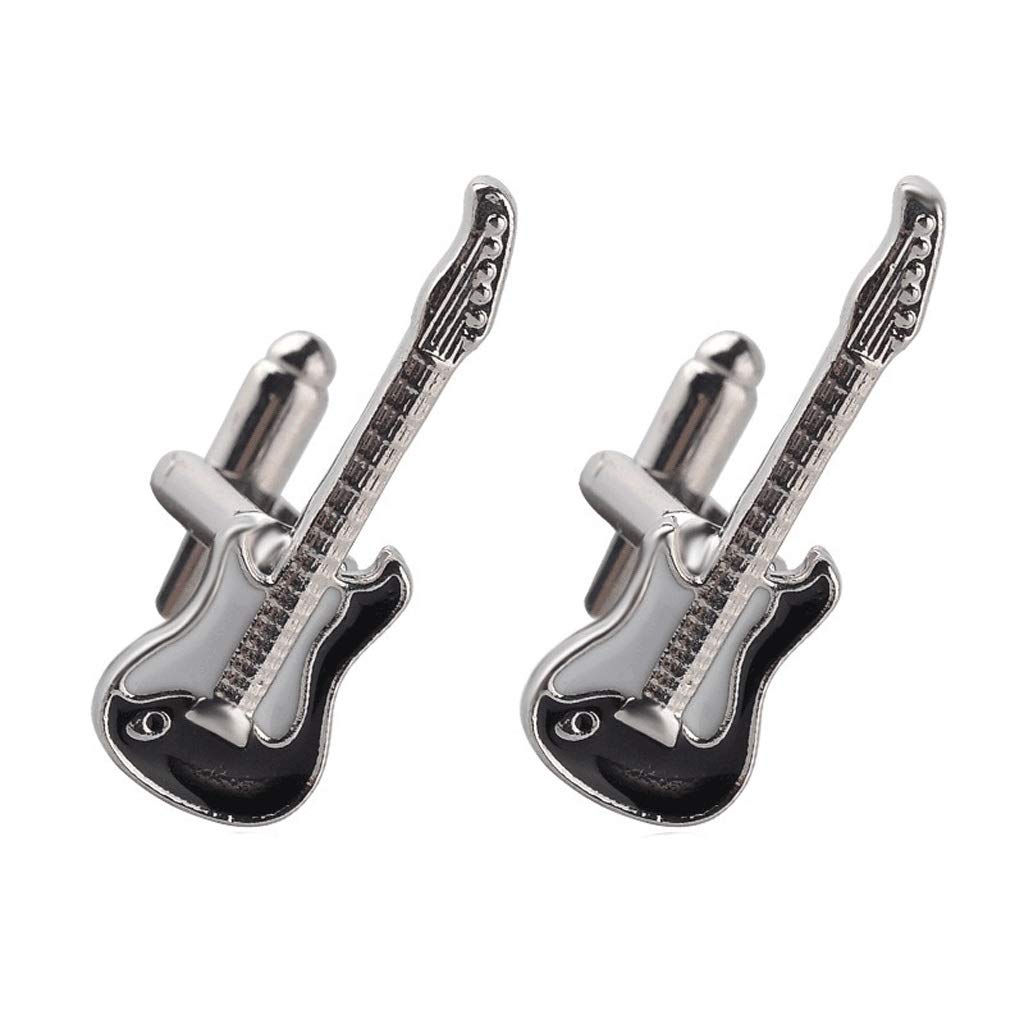 Persönlichkeit Männer Musik Gitarre Manschettenknöpfe für Männer Hemd Zubehör Mode Metall Musik Design Manschettenknöpfe