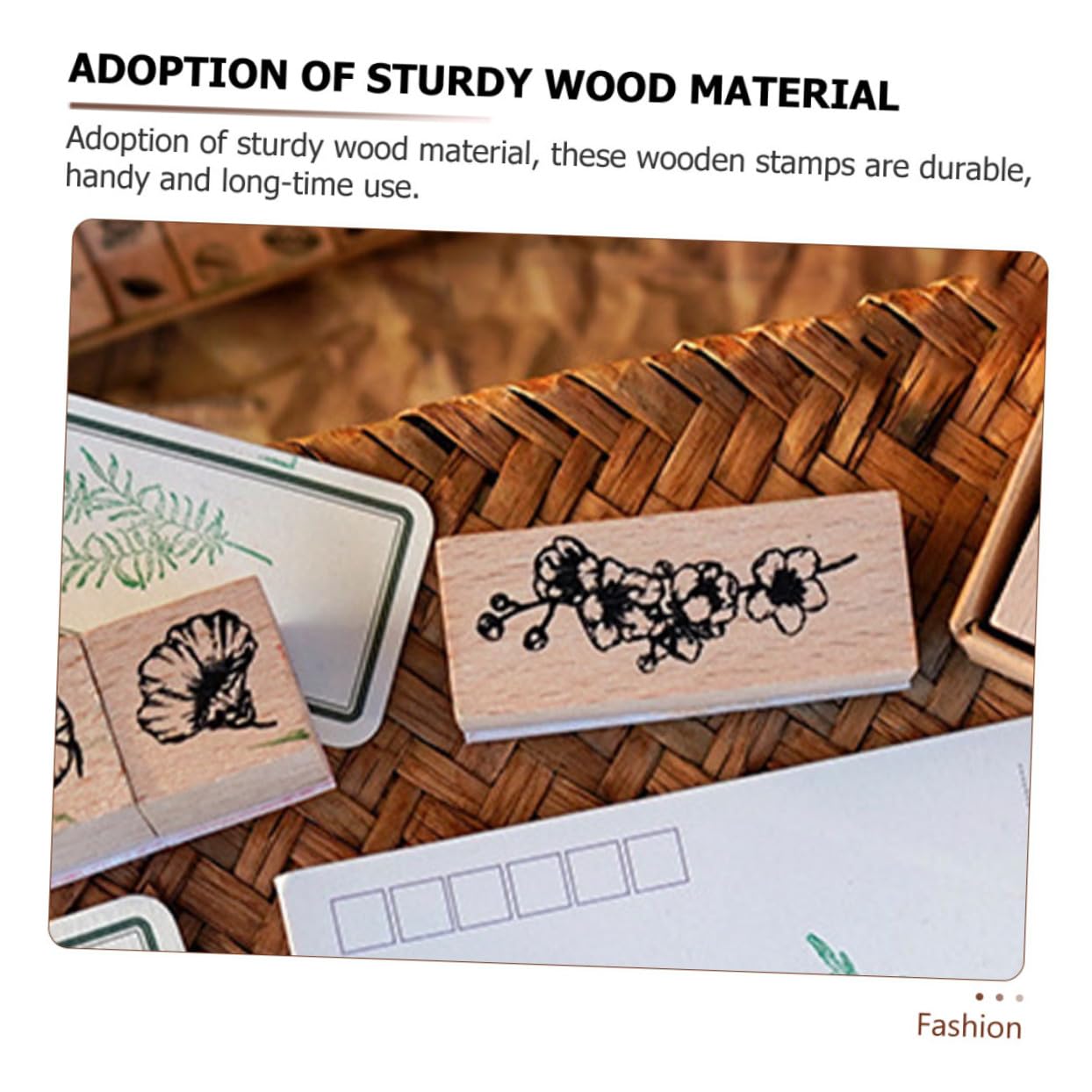 HOMSFOU 4 Sätze Pflanzensiegelsatz Mini Journaling-Zubehör benutzerdefinierte Briefmarken Stempeln für Scrapbooking -Briefmarken kleine Holzstempel Holzstempelset hölzern