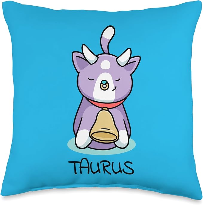 April Birthday May Zodiac Sign Taurus Throw Pillow