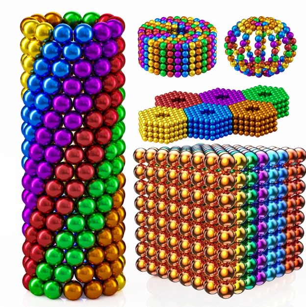 Magnetic Balls 1010pcs! Magnets Office Building Desk Toy for Stress Relief, Adults Magnet-Beads Putty Toy Slime 18+ Only
