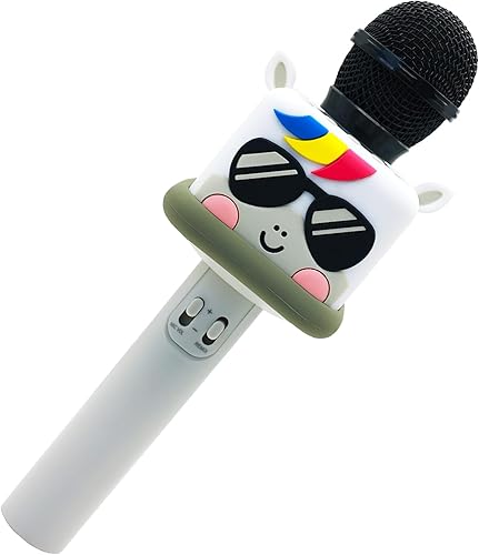 Micrófono de karaoke para niños y niñas, máquina de micrófono de juguete inalámbrico con 4 cambios de sonido, regalo de canto de mano, para Navidad,