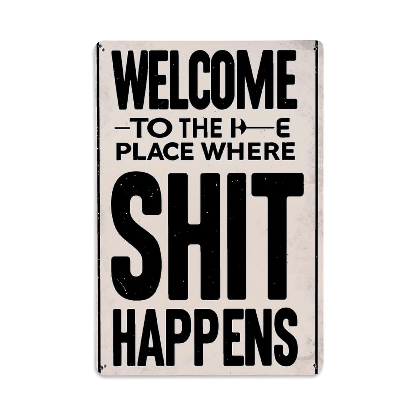 Welcome To The Place Retro Metal Tin Sign, Vintage Metal Poster for home, Gaming Room, Studio Workshop,Bar,Garage Wall Art Decor 8x12 Inch