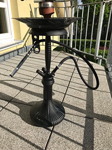 PRESTiQ 1,80m Langer hochwertiger Soft Touch Shisha Schlauch mit Mundstück + Adapter im Set und Feder | schwarz… – Bild 7