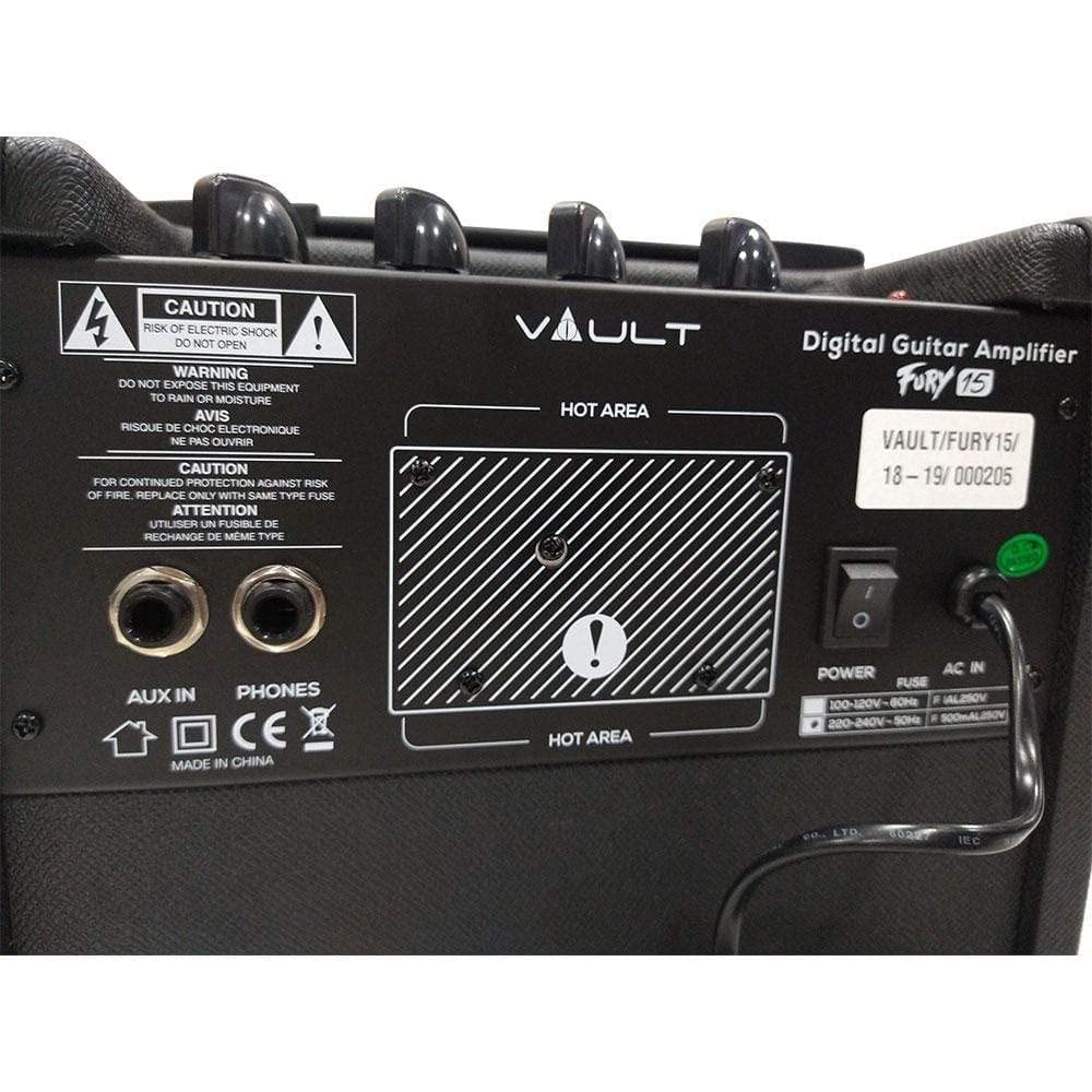 Vault Fury 15 Watt Digital Guitar Combo Amplifier with Effects and 36 Pattern Drum Machine - Image 6 thumbnail