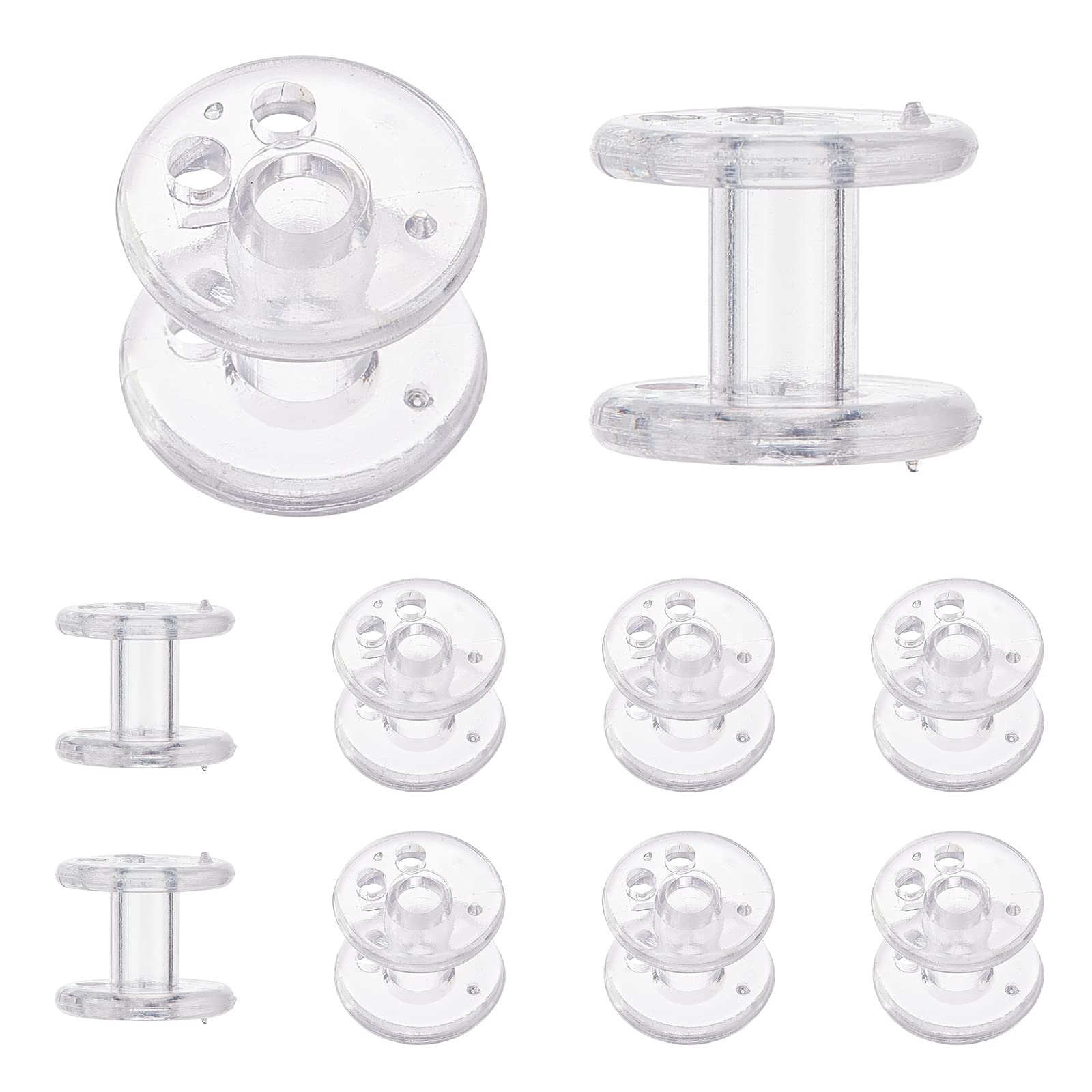 GORGECRAFT 10Pcs Window Shade Spool Plastic Clear Pleated Shade Hold Downs Transparent RV Blind Parts Tensioner Covering Hardware Windows Cord Retainer First Aid Kit for RV Day Night Home Bedroom