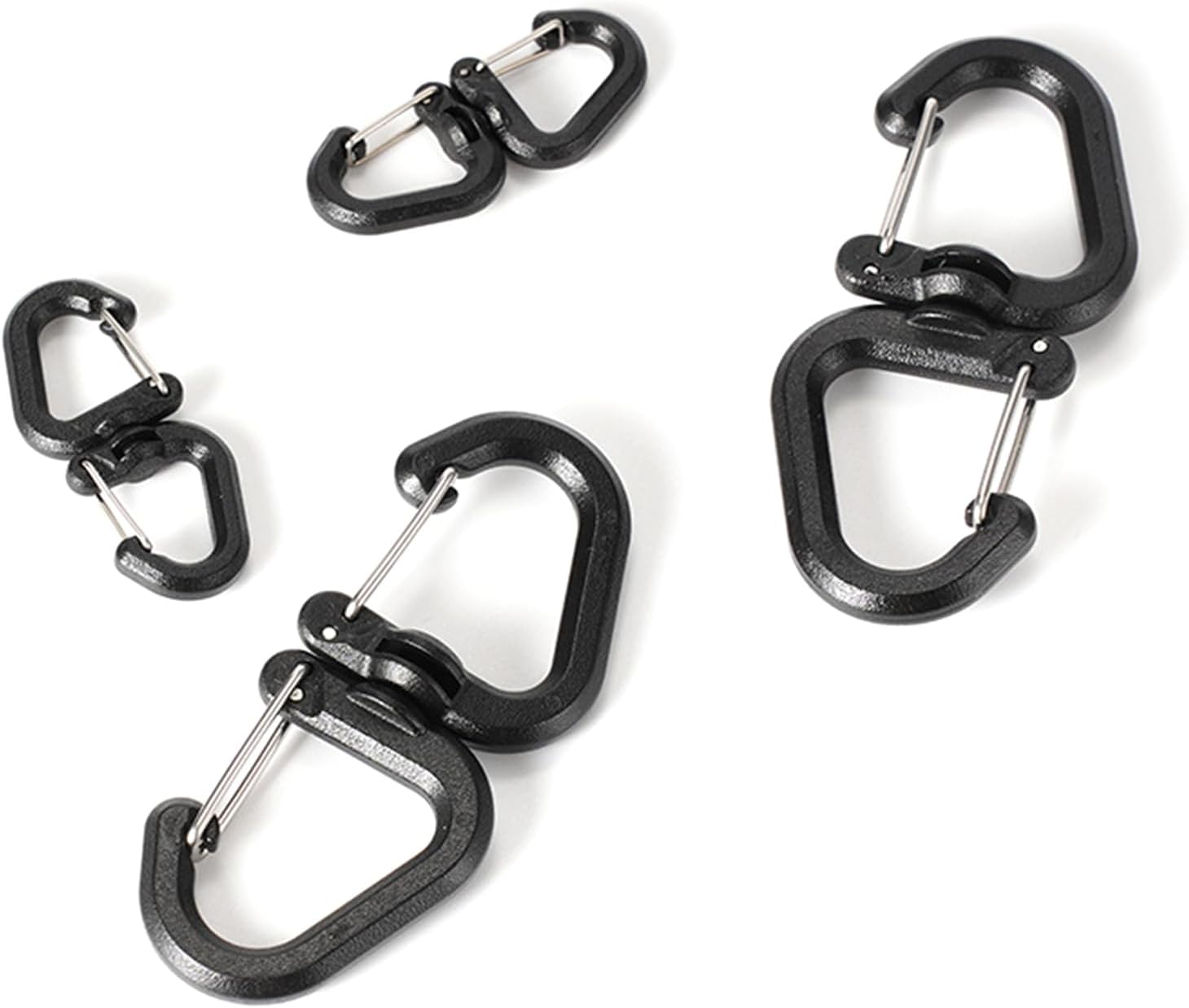 360 Rotating Double Carabiner Outdoor Swivels Clip Portable S Chain Hook Camping Double Hook Backpacks Keychains Carabin - Image 5