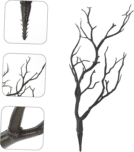 Miniatura 6 de Garneck 16 piezas de cuernos sintéticos accesorios de plástico para decoración de Halloween, accesorios de bruja, planta de simulación, rama de