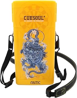 CUESOUL ANTIE Hard Dart Case,Holds 6 Steel Tip Darts/Soft Tip Darts & Extra Accessories,with Four Mythological Symbols Design