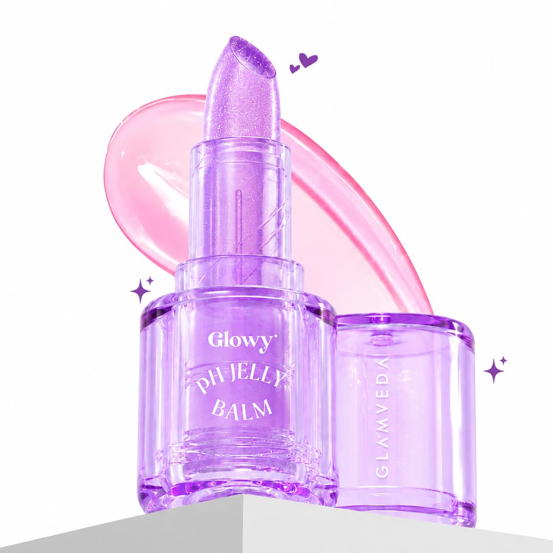 Glamveda Glowy pH Jelly Balm 4g | pH Adapting Lip Balm with Custom Pink Tint | Hydrating Jelly Gloss Balm | Shimmer Lip Glow | Non-Sticky Lip Care-picture-12