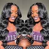 Wear and Go Glueless Wigs Human Hair Pre Plucked Pre Cut HD Lace 5x5 closure 180% Density Body Wave Lace Front Wigs Human Hair Real Glueless Wig for Beginners 18 inch