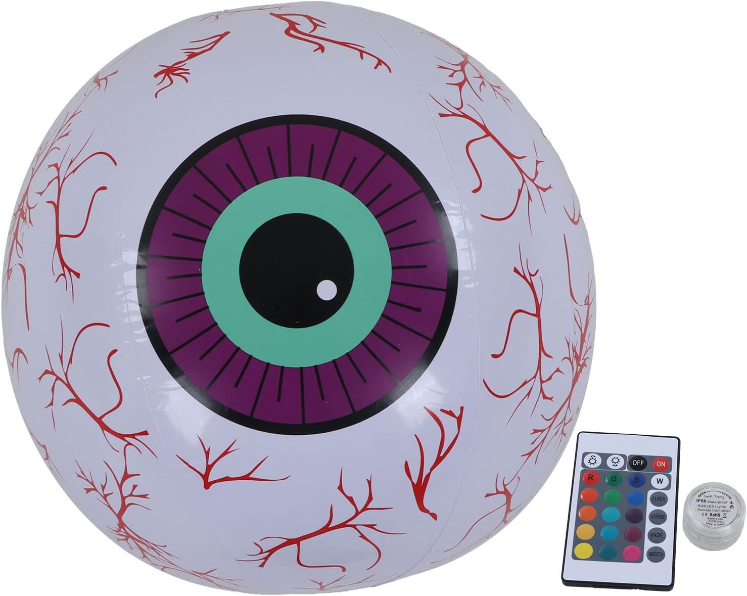 Halloween Inflatable LED Light up Eyeball, Remote Control