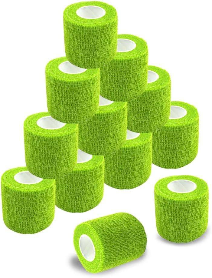 MuscleFix Vet Wrap Cohesive Self Adhesive Bandage for Humans & Pets (Dogs, Cats, Birds), Breathable, Elastic (5cm X 4.5 mtr, Pack of 12) Green (B0CHJSXG3H) Amazon Price History, Amazon Price Tracker