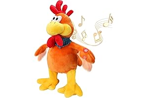 SdeNow Musical Squawking Chicken Stuffed Animal Walking Singing Waving Rooster Fun Electronic...