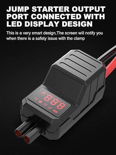 Miniatura 5 de A V A P O W - Arrancador de batería de vehículo, 2500 A de corriente más alta, 22800 mAh, arrancador y cargador de batería portátil para vehículo,