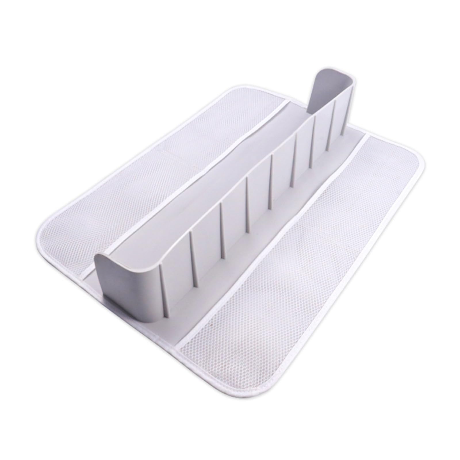 ZBIianxer Spill Proof Bathtub Divider Silicone Splash Guard with Meshes Pocket Toy Storage Rack with Suction Cup Extra Long Nonslip Bathtub Splash