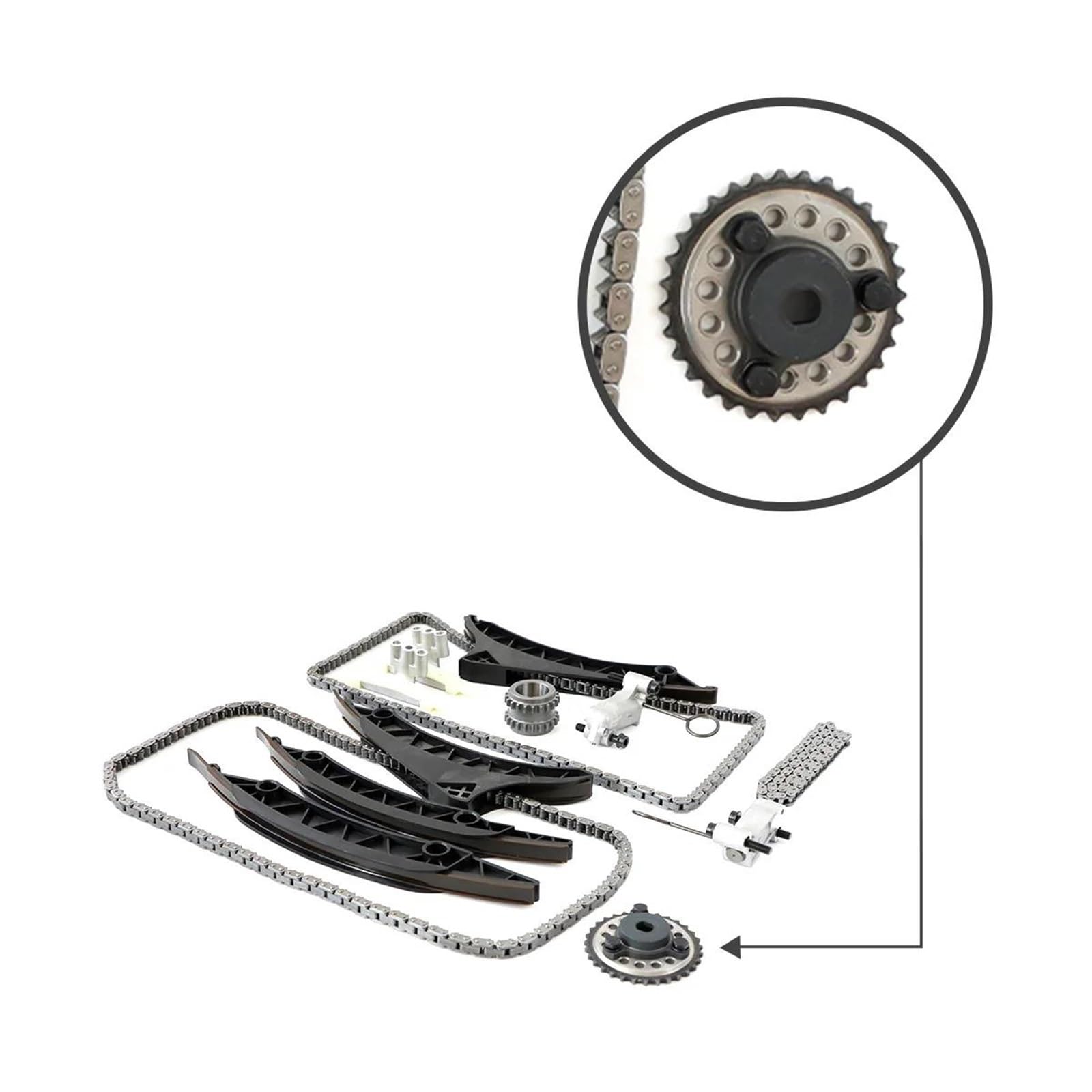 Kit De Cadena Distribución N63 Y Piñón Árbol Levas Motores Para ALPINA B7 N63B V8 4.0L .4L N63B40A Para 550, 650, 750, X5 X6 Piñón cadena