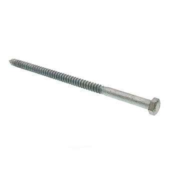 Prime-Line 9057301 Hex Lag Screws, 1/2 In. X 10 In., A307 Grade A Hot Dip Galvanized (10 Pack)