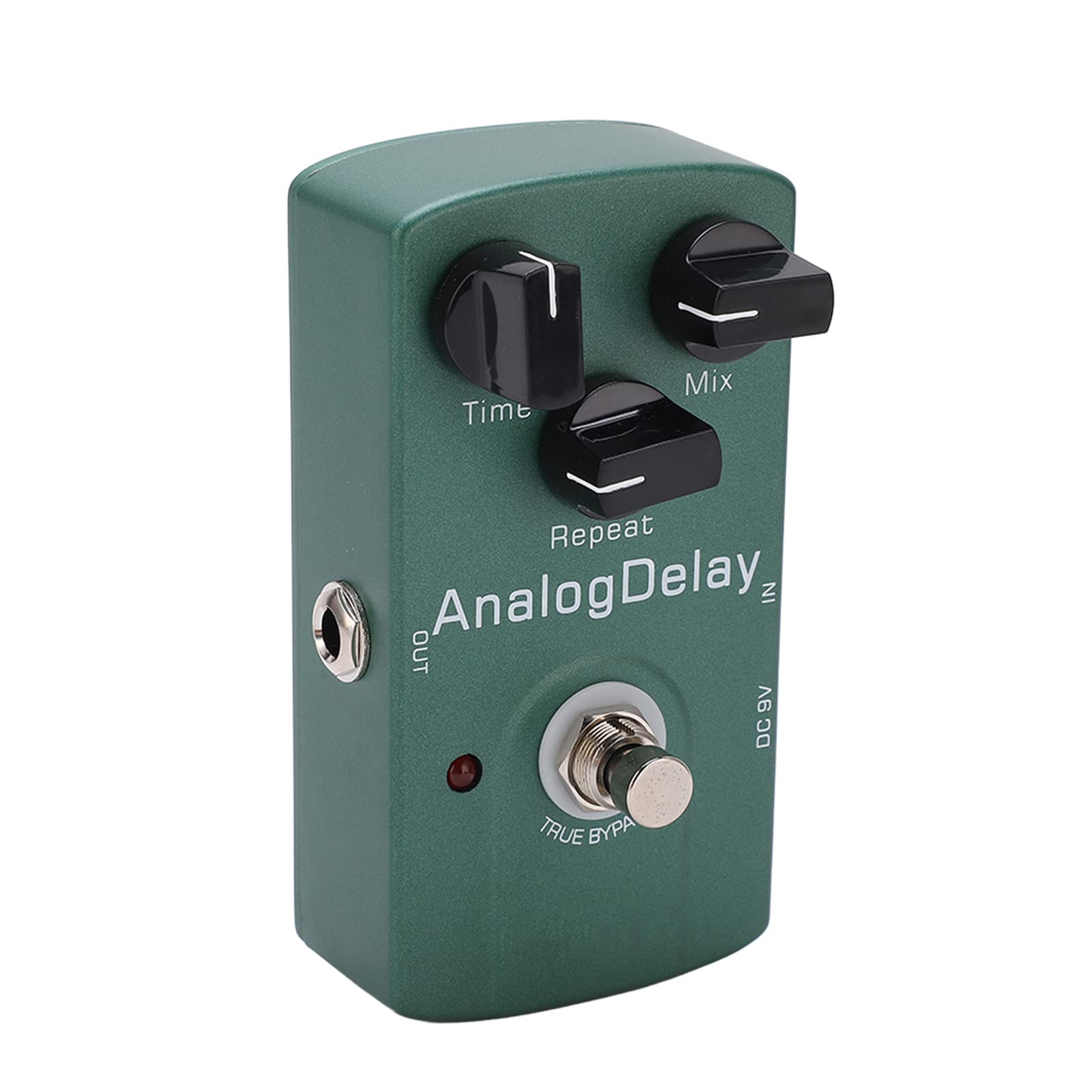 Pedale effetto Delay analogico Pedali monoblocco per chitarra elettrica con ritardi del circuito True Bypass per musicisti professionisti e appassionati di chitarra Green Metal