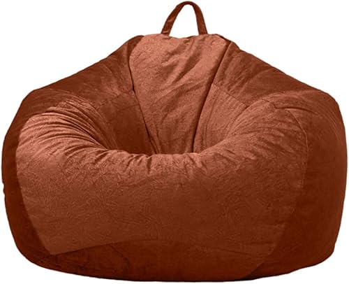 Miniatura 8 de Funda para puf de microgamuza de felpa (sin relleno) para almacenamiento de animales de peluche o puf de espuma viscoelástica de repuesto para