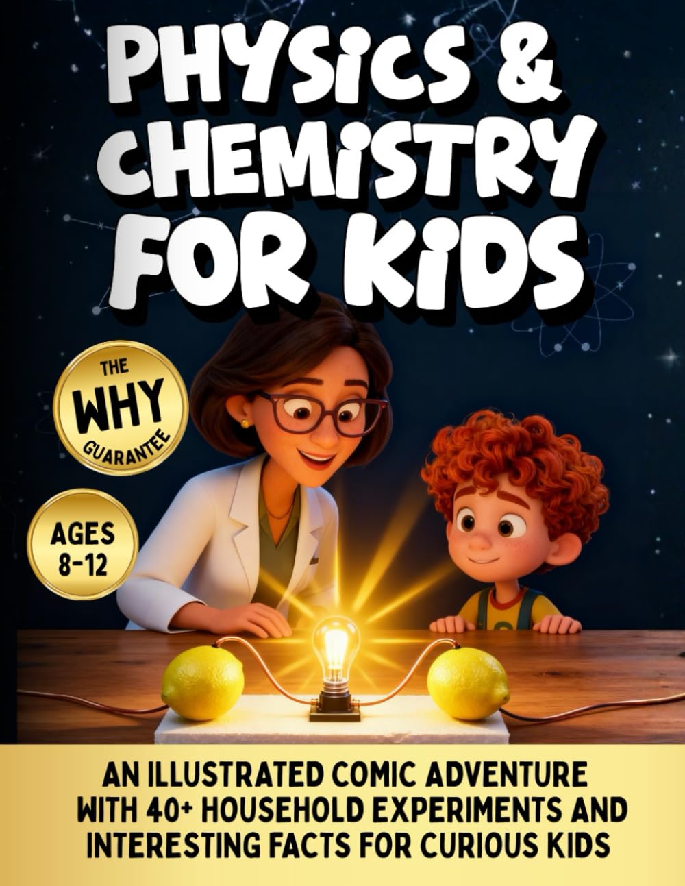 Physics And Chemistry For Kids: An Illustrated Comic Adventure with 40+ Household Experiments and Interesting Facts for Curious Kids Ages 8-12