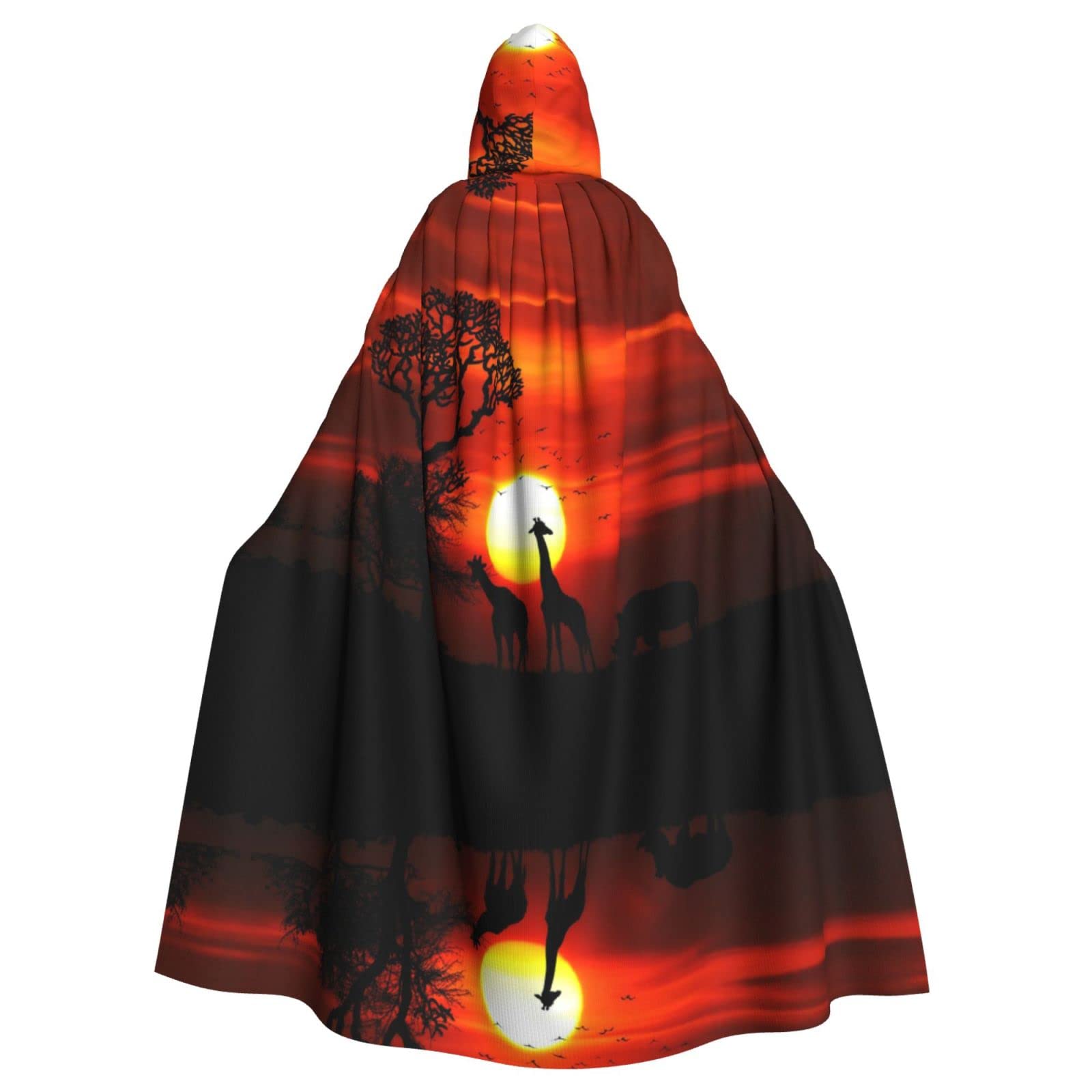Cape à Capuche Girafe Adulte – Costume Halloween, Carnaval, Cosplay, Tissu Qualité