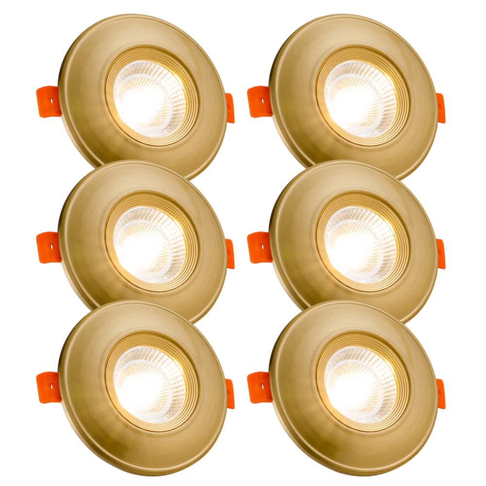 Aioneer 4 Inch Led Recessed Light Set Of 6,Baffle Trim 5W/7W Eyeball Retrofit Spotlight Recessed Lighting Embedded Hole Light For Kitchen Office Meeting Room5w-4000K
