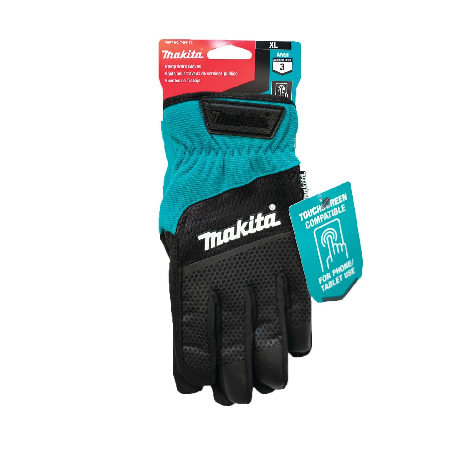 Makita T-04173 - Guanti da lavoro flessibili con polsino aperto (X-Large)