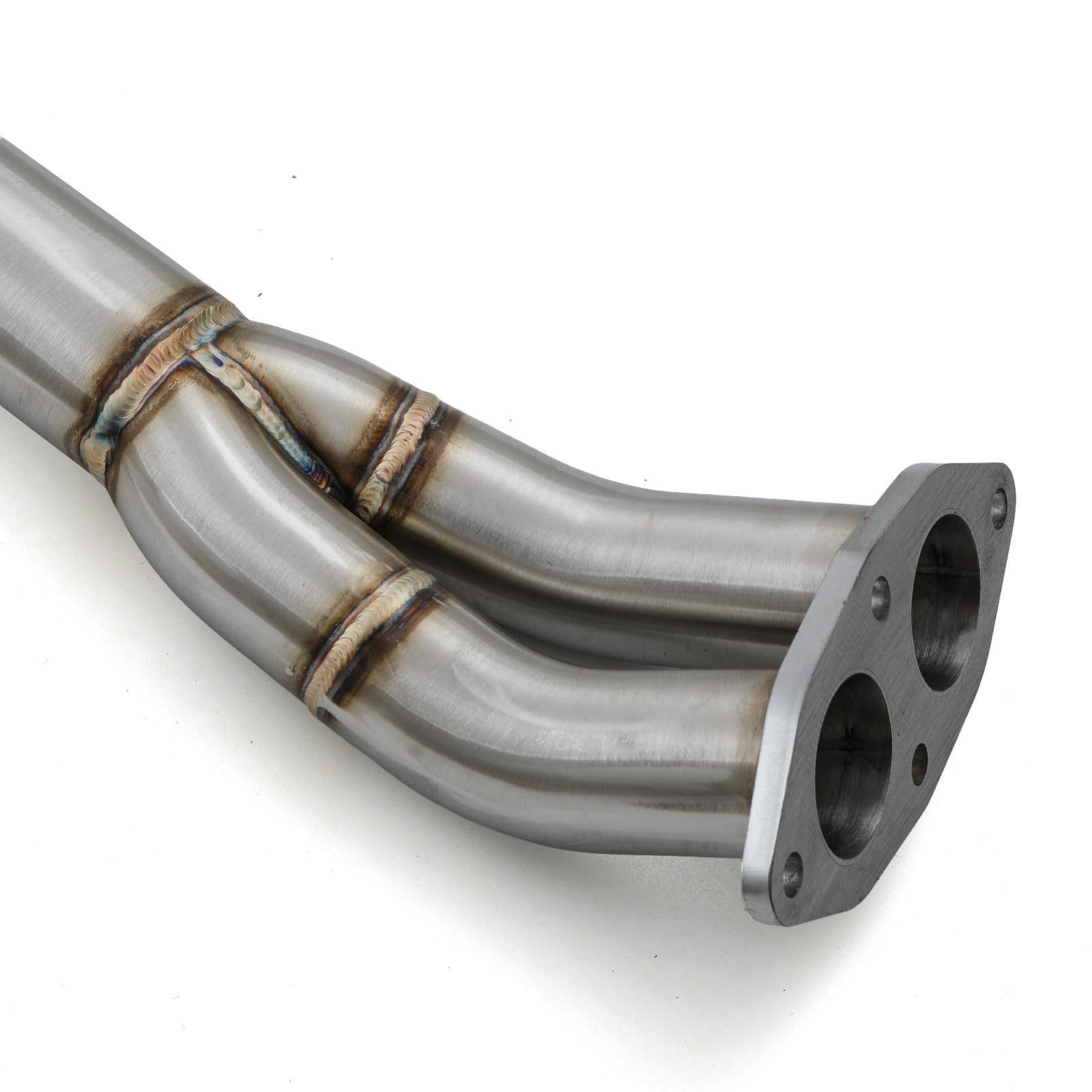 Sistema di scarico posteriore collettore da 7,6 cm, compatibile con BMW Serie 3 E46 4 cilindri 316/318 1998-2006, sistema di scarico ad alte prestazioni in acciaio inox