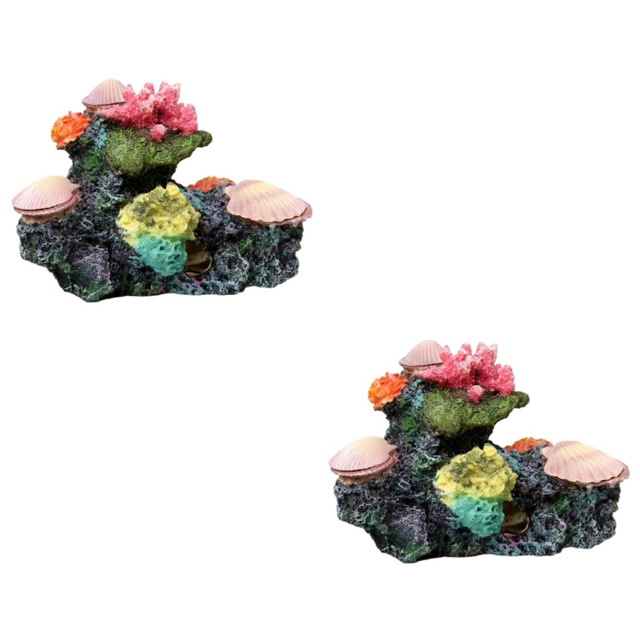 Sosoport 2 Piezas Plantas Artificiales para Tanque decoración pecera Adornos pecera Plantas de terrario Arrecife Decoraciones de peceras Coral para pecera corales para acuarios Colorful