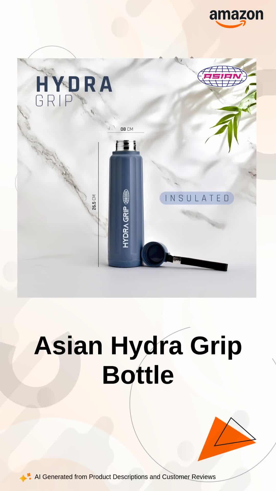 Buy Asian Plastowares Hydra Grip 900ml | Hot & Cold 6 Hrs
