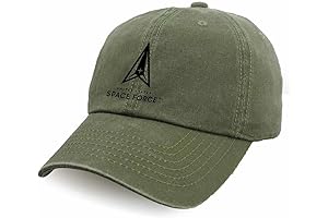 US Space Force Embroidered USSF Logo Hat in Olive Drab
