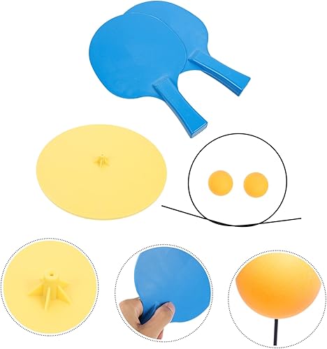 Miniatura 2 de INOOMP 2 juegos de tenis de mesa entrenador de interior juguetes portátiles de tenis de mesa para niños equipo de práctica de tenis de mesa