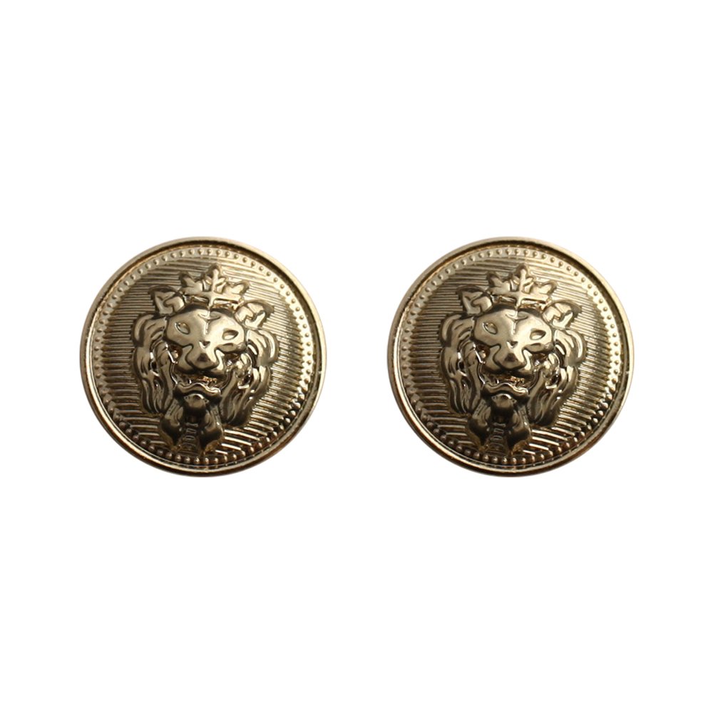 Vintage Shank Metal Buttons for Sewing Fashion Decorative for Clothes 12pcs Gold