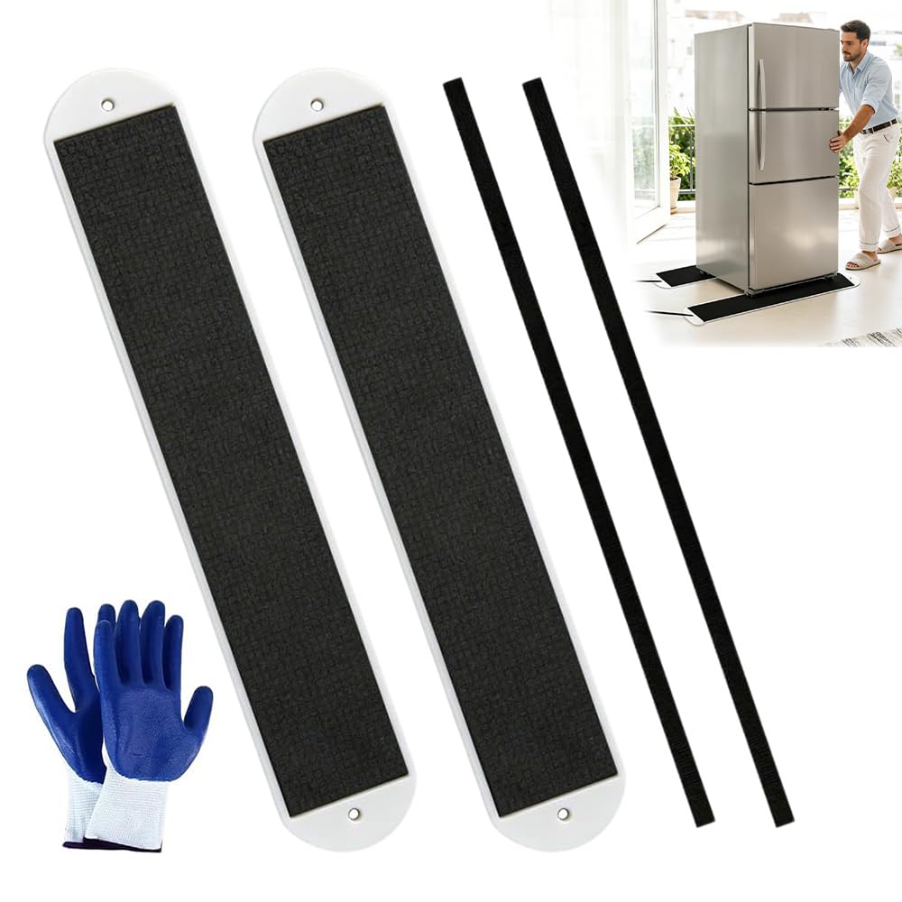BIZOI Washing Machine Sliders, 123cm Home Appliance Movers Sliders Set, Appliance Movers for Heavy Duty, Multifunctional Furniture Sliders for Washing Machine Cupboard Sofa, Tile Hardwood Floors