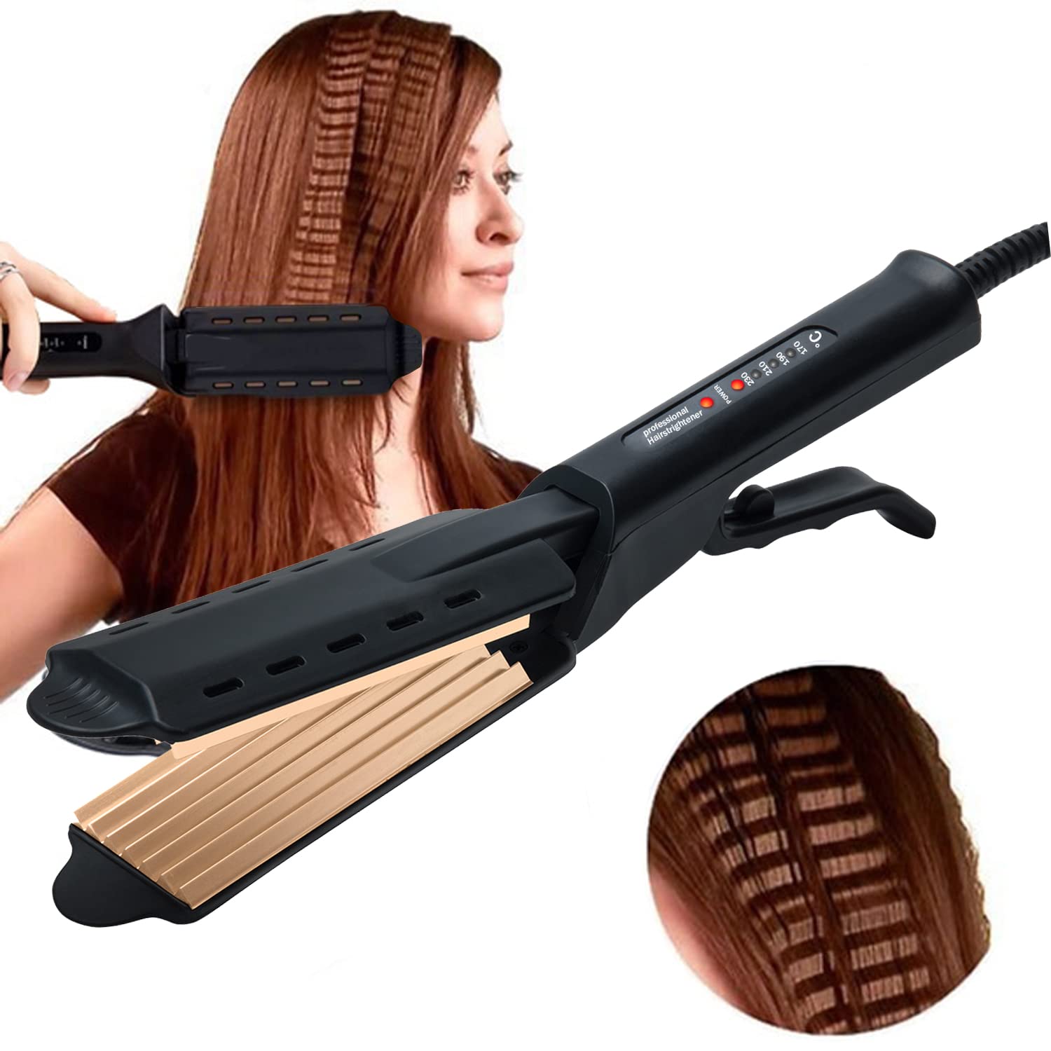 Buy Hair Crimper for Fluffy Hairstyle Crimper Hair Iron, Corrugation