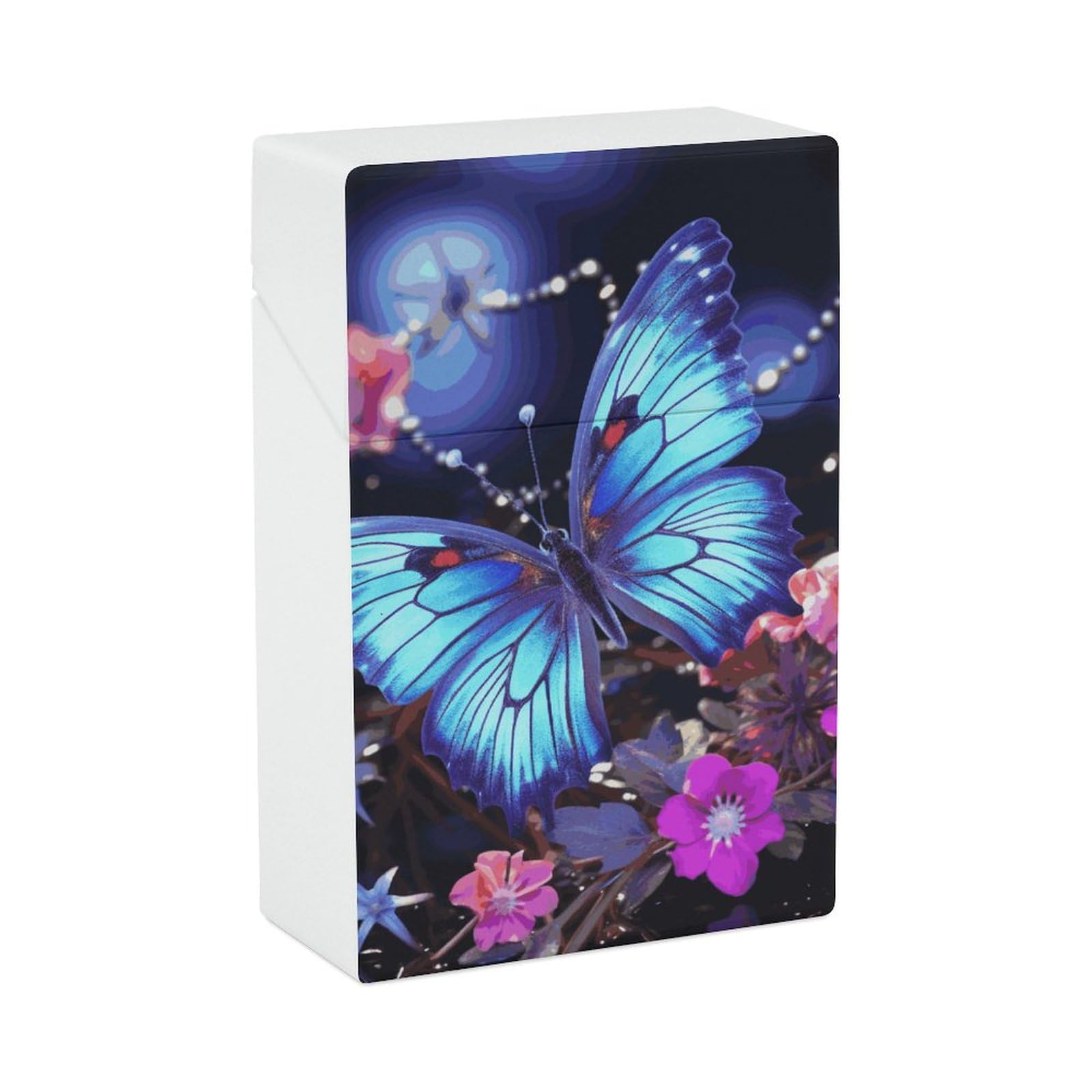 butterfly cigarette case Box Flip Open Waterproof Cigarette Holder Box for Men and Women : Health & Household Womens Cigarette Case for 100s