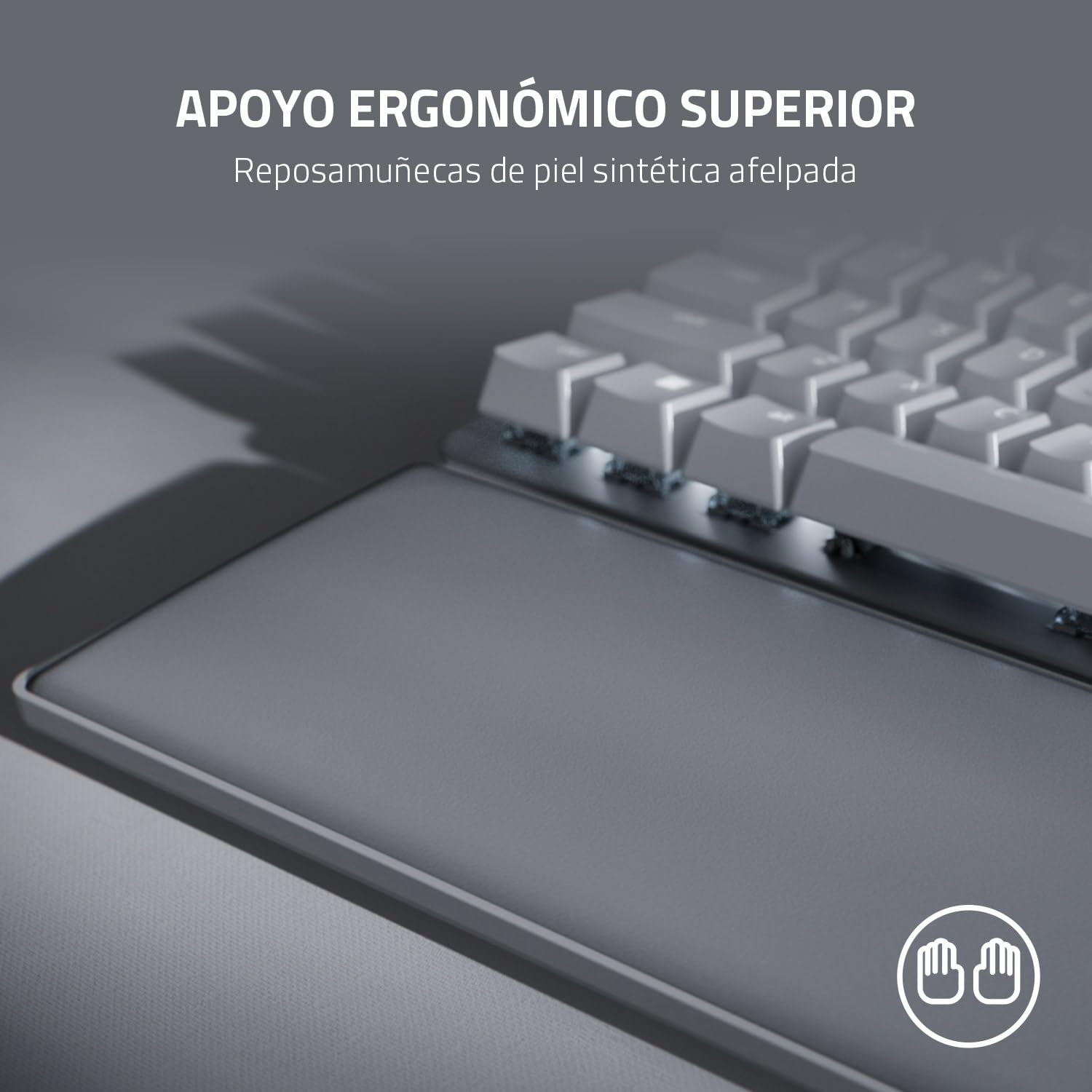 Razer Pro Type Ultra - Teclado Mecánico Inalámbrico para Máxima Productividad (Interruptores Lineales, Almohadilla de Piel Sintética, Multidispositivo, Bluetooth) QWERTY US Teclado | Blanco