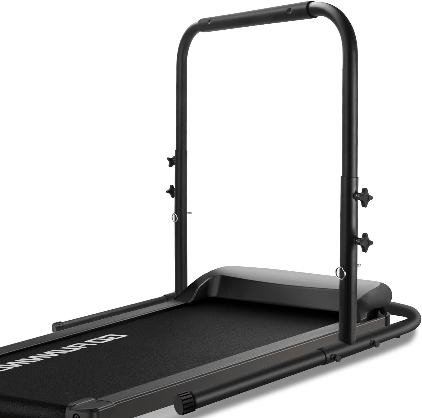 Treadmill Handlebar Attachment (Walking Pad Not Included) – Stand & Accessories for Extra Stability and Support, Fits Treadmills up to 23.6 in Wide, Adjustable Handlebar Height (up to 37.4 in), Black