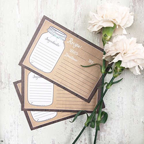 (Set Of 50) Vintage Recipe Cards, Bridal Shower Neighbor Christmas Holiday Gift Recipe Cards, 4X6 Blank Recipe Cards For Bridal Shower, Cute Recipe Cards 4 X 6, Bridal Shower Recipe Cards #TOP5