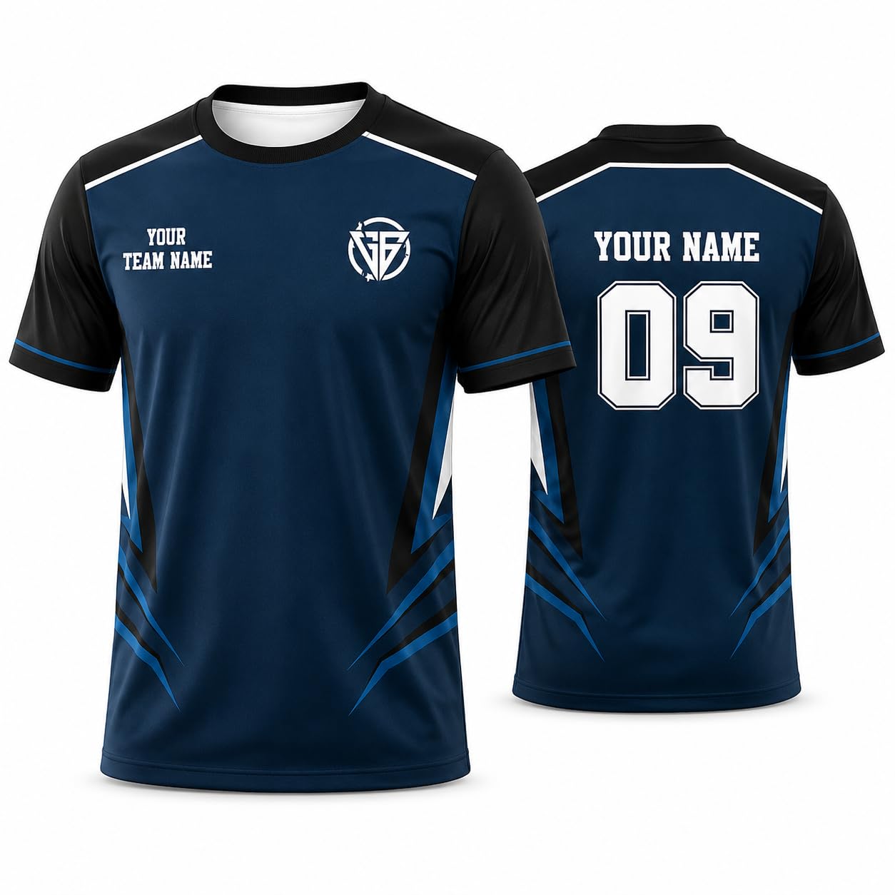 Teemates Custom Team Sports Jersey Personalized Name Number Shirt for Men Women Kids, Custom Logo Athletic Jersey, Quick Dry Performance Team Uniform for Football Cricket Volleyball-image-17