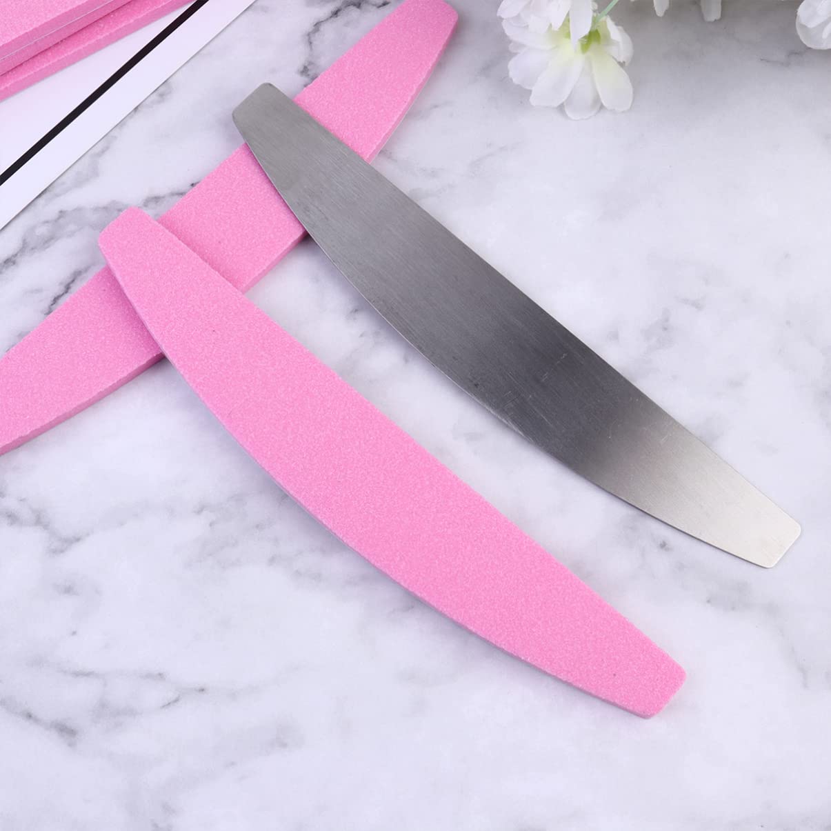 FRCOLOR 3sets Limette Per Unghie Bifacciali Con Adesivo Strumento Per Manicure e Finitura Per Unghie e Artificiali Resistente e Facile Usare