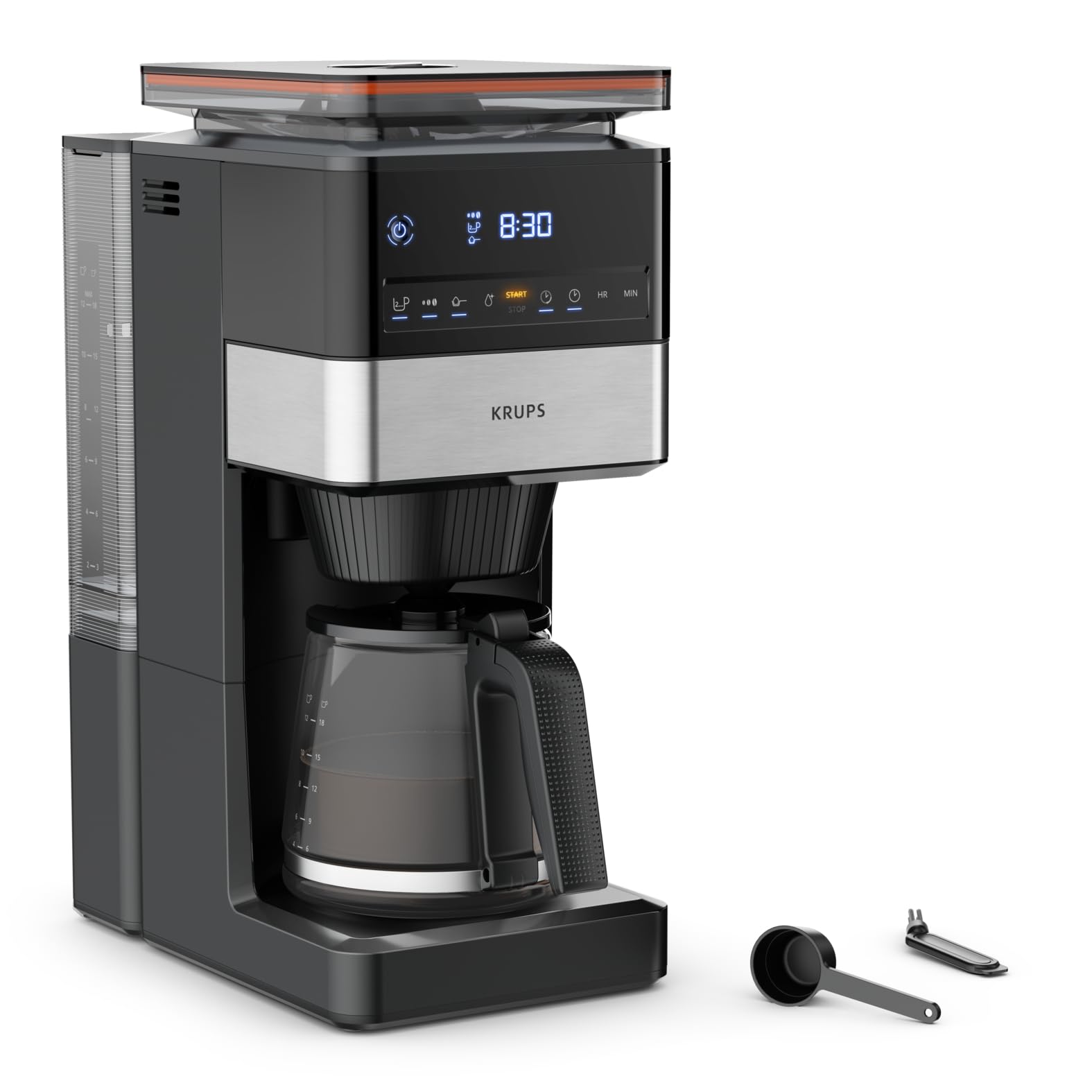 Krups Grind Aroma XL, machine à café filtre, broyeur conique, 1,5 l