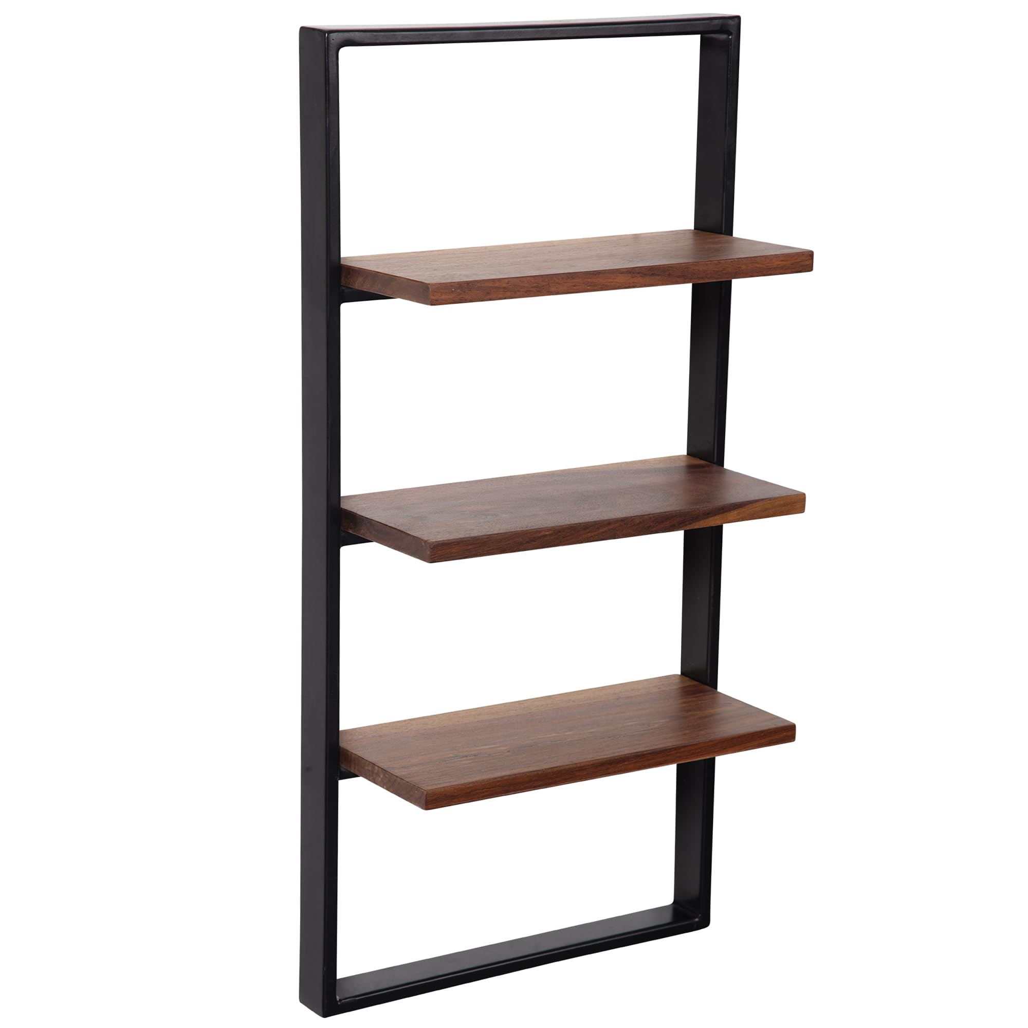 Yumyolk Wandrek, rond, zwart, metaal, wanddecoratie, hangrek, wandrek en planken, keuken, badkamer, woonkamer, vintage industriële stijl