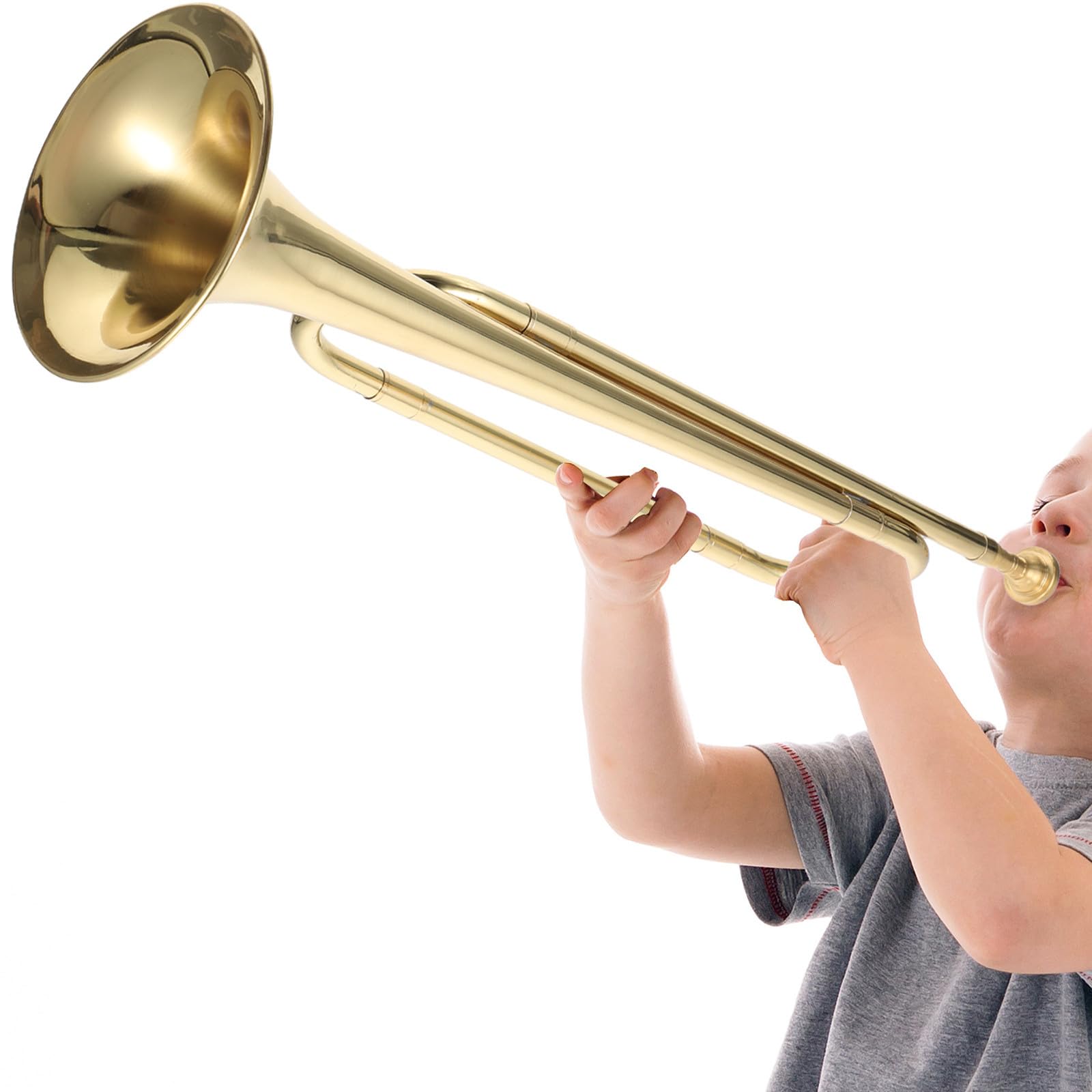 Tromba per Studenti Design Creativo e Decorazione Artistica Strumento Musicale in Ottone Dorato in Si Bemolle per Banda e Palcoscenico