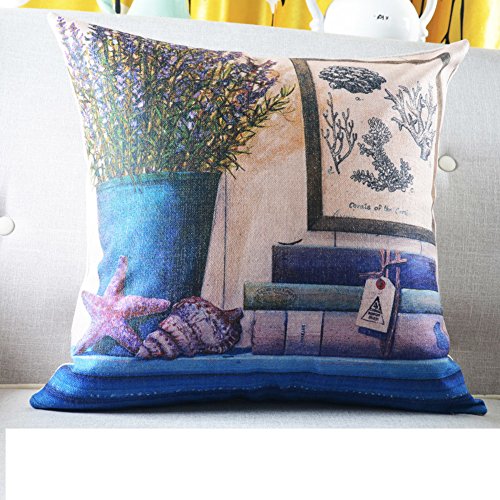 Oreiller en coton style méditerranéen antique et coussin mixte de salon 60x60cm