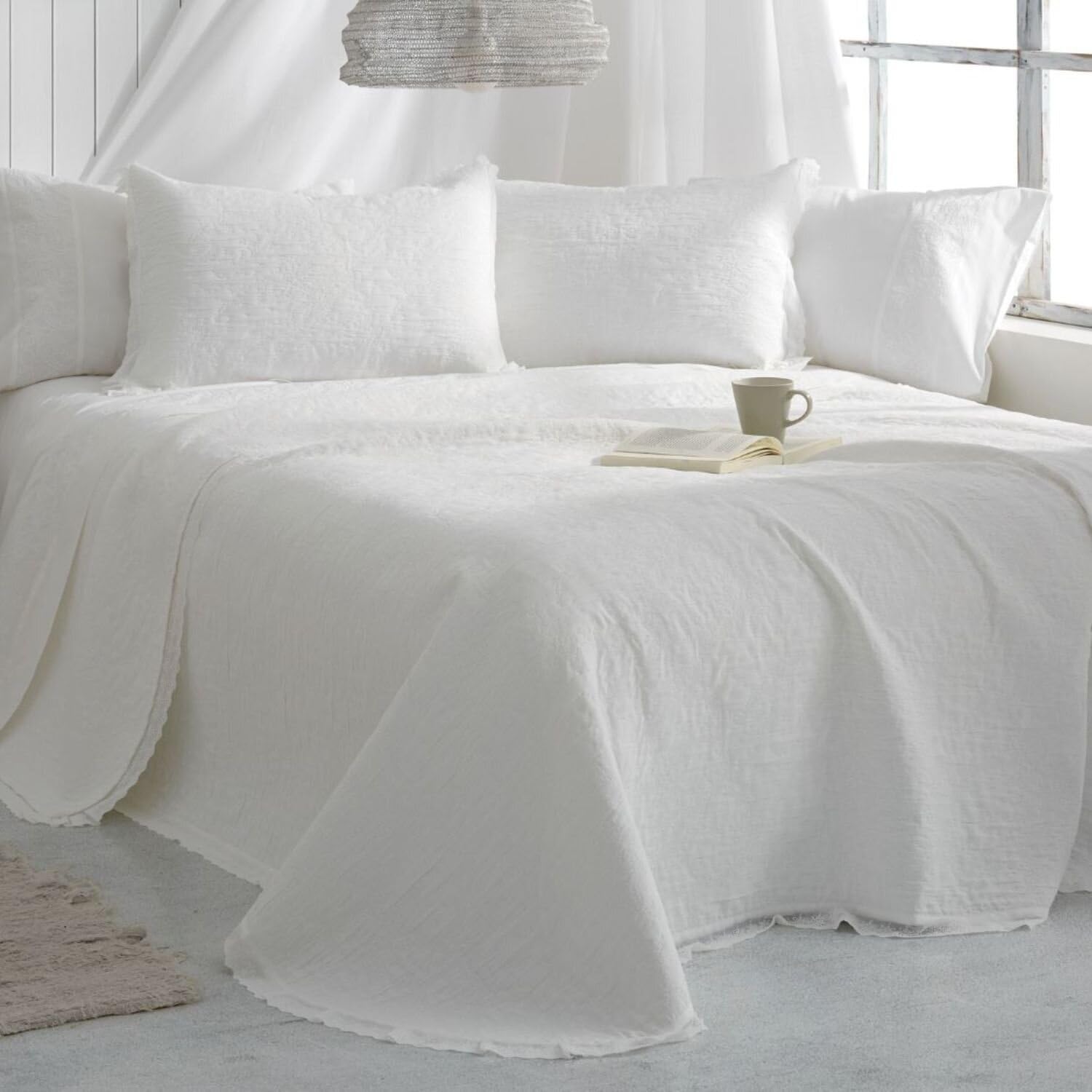 Burrito Blanco | Summer Quilt | Bed 135 cm (+Available Measurements) | Design 164 | White (135 x 190/200 cm.)