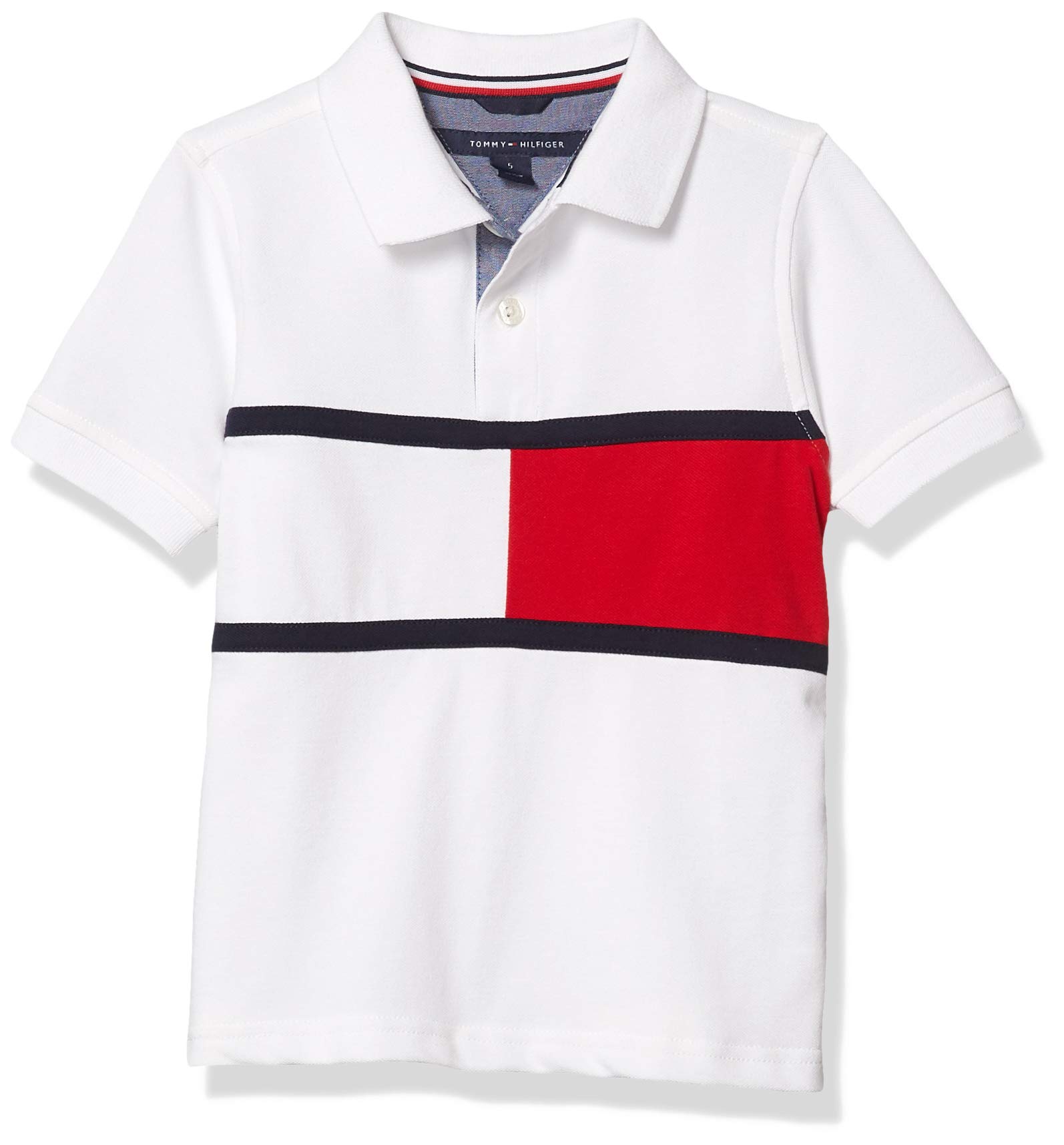 Tommy HilfigerBoys Short Sleeve Stretch Ivy Polo Collared Shirt, Signature Embroidered Logo