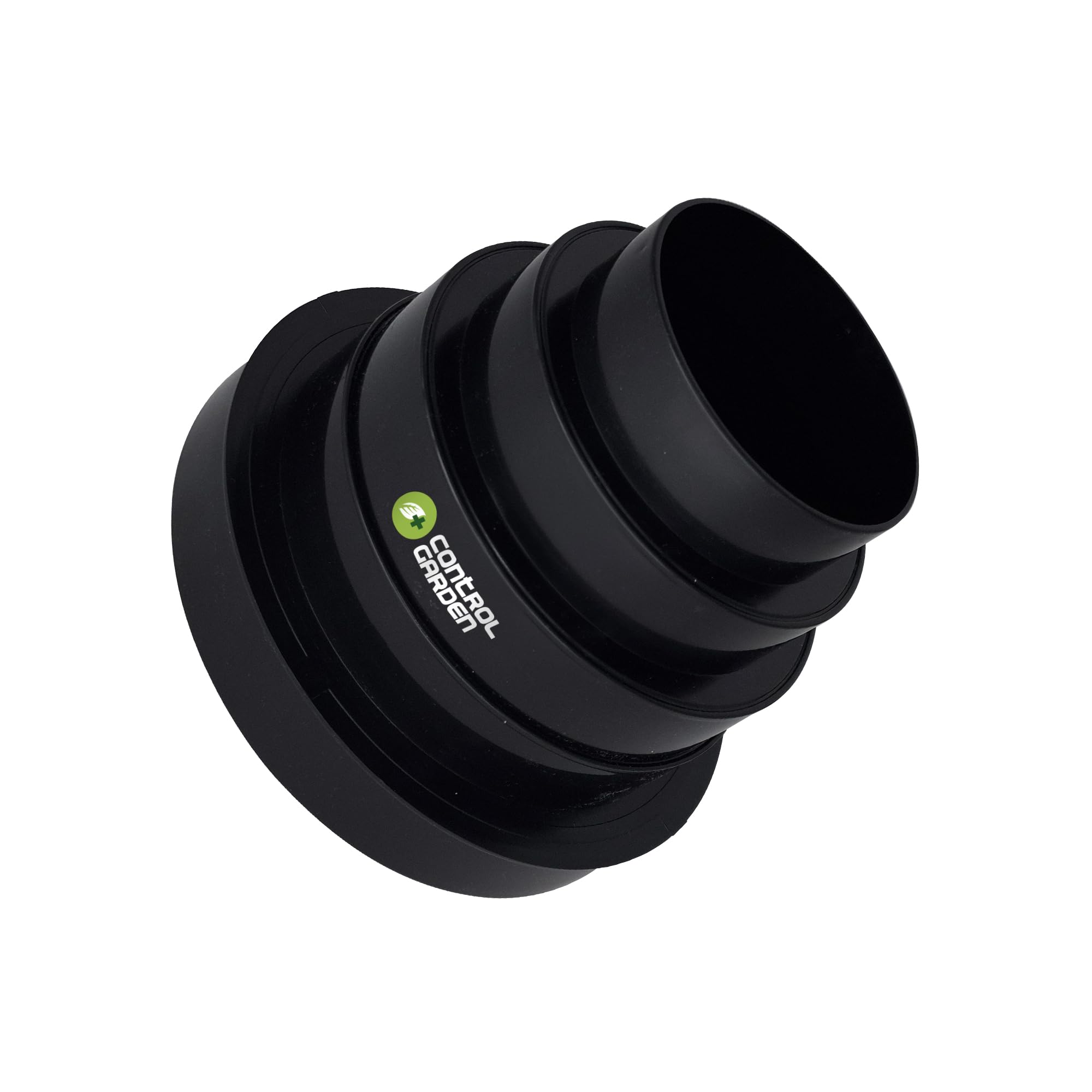 CONTROL GARDEN Reductor Universal para Sistemas Ventilación - Acople Conector para Conductos Ventilación Diámetro Ø 80 100 120 125 150 mm - Reductor Tubo Negro