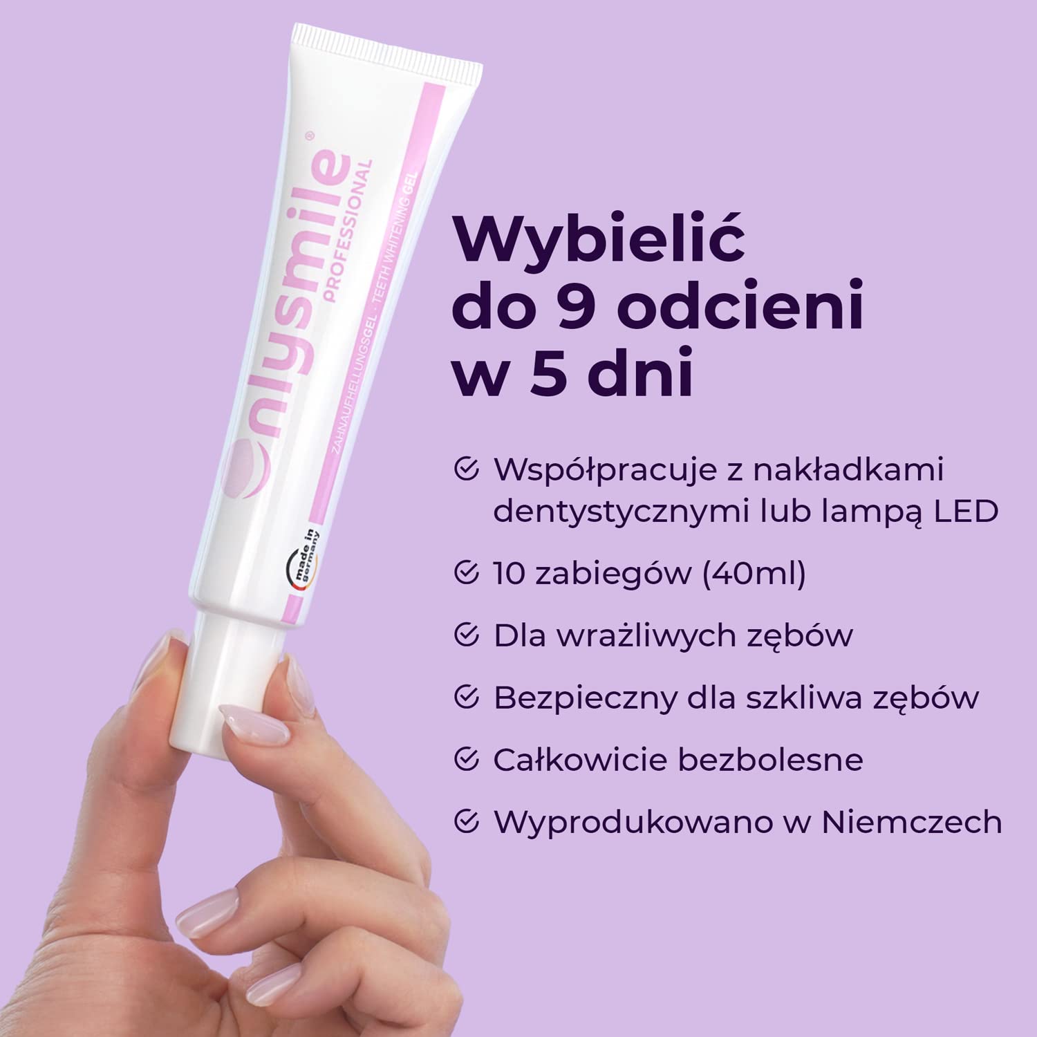 Onlysmile dwupak 2x żel wybielający do białych zębów | Żel do wybielania zębów o natychmiastowym działaniu | Kosmetyczne czyszczenie zębów | Bezpośrednio od producenta - Wyprodukowane w Niemczech
